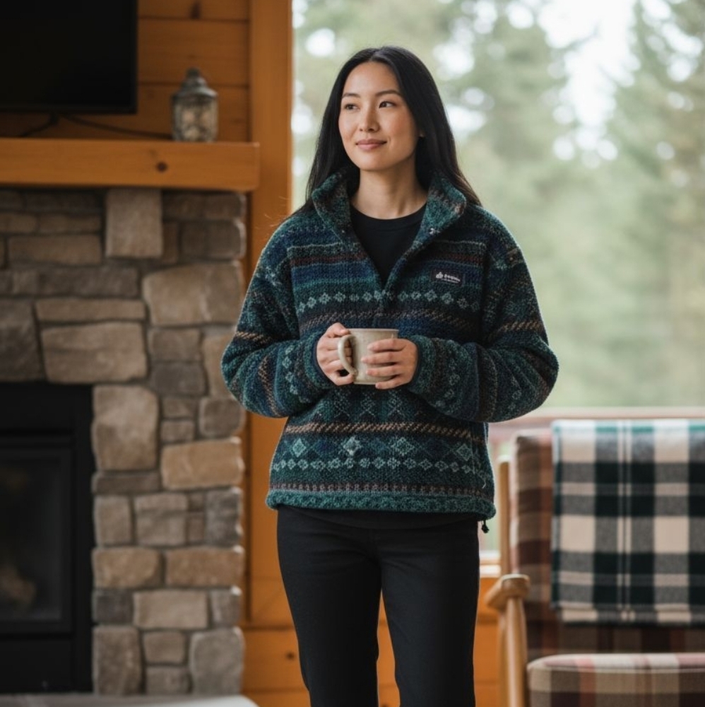Alpine Design Patterned Fleece Jacket